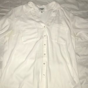 Express button down work shirt in white